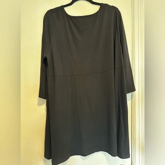 NWT philosophy Black Soft Flowy. High/Low hem. 3/4 Sleeve 2XL. Tunic - Picture 2 of 11